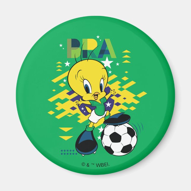Imã TWEETY™ Team Brazil Soccer Graphic (Frente)