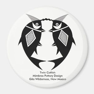 Imã Twin Catfish, Design de Mimbres Pottery
