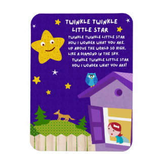 Ímã Twinkle Twinkle Little Star Nursery Rhyme Magnet