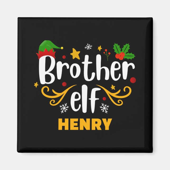 Imã Tygraphy Brother Elf Fun Family Matching T Shirt  (Frente)