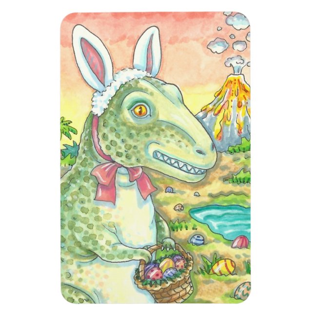 Ímã TYRANNOSAURUS T REX EASTER BUNNY MAGNET Lge (Vertical)