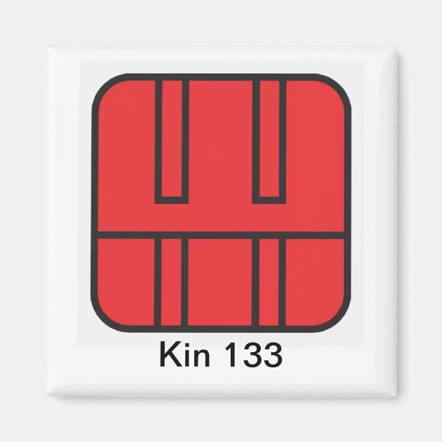 Imã Tzolkin Caminhante do Ceu Vermelho Kin 133 (Frente)