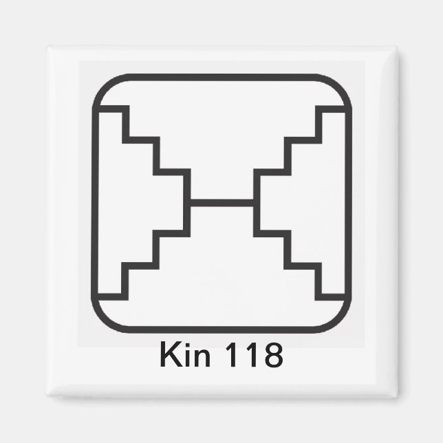 Imã Tzolkin Espelho Branco Kin 118 (Frente)