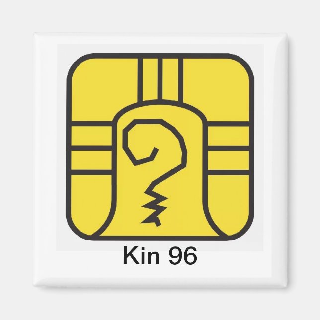 Imã Tzolkin Guerreiro Amarelo Kin 96 (Frente)