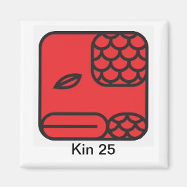 Imã Tzolkin Serpente Vermelha Kin 25