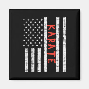 Imã U Flag Karate Vintage Artes Marciais Patrióticas A