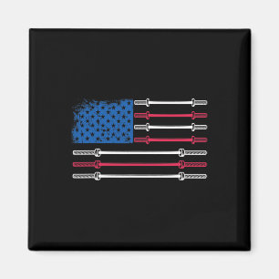 Imã U Flag Weightelevando Barbell Patriotic Love Fitne