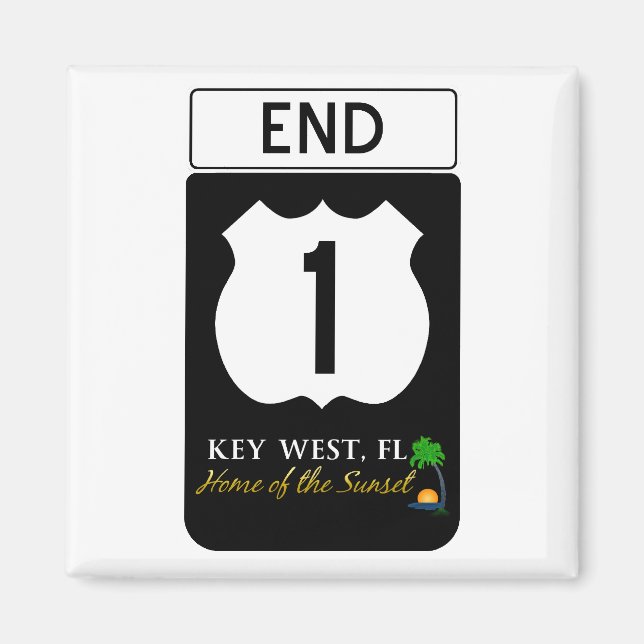 Imã U.S. Route 1 Road Sign (Frente)