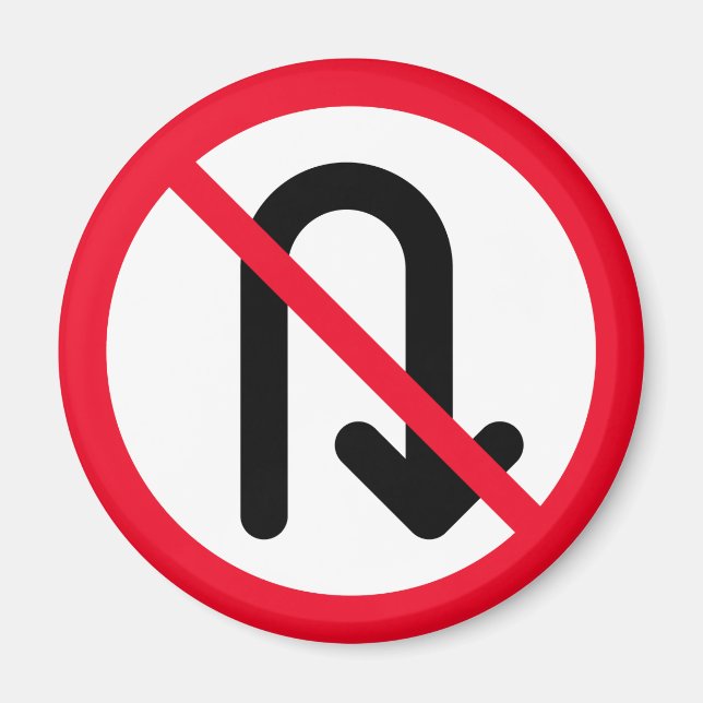 Imã U Transformar Proibido | Sinal de círculo vermelho (Frente)