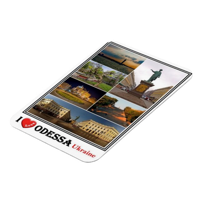 Ímã UA Ucrânia - Odessa - Eu Amo Mosaico - (Left Side)