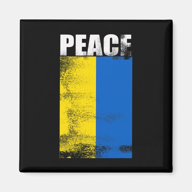 Imã Ucrânia Para Homens Bandeira Paz Fique Com Unkrain (Frente)