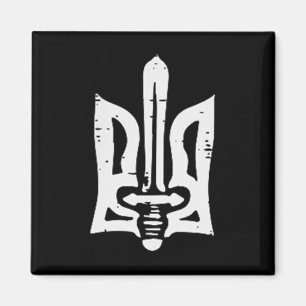 Imã Ucrânia Trident Sword Pocket Ucraniano Tryzub Wome