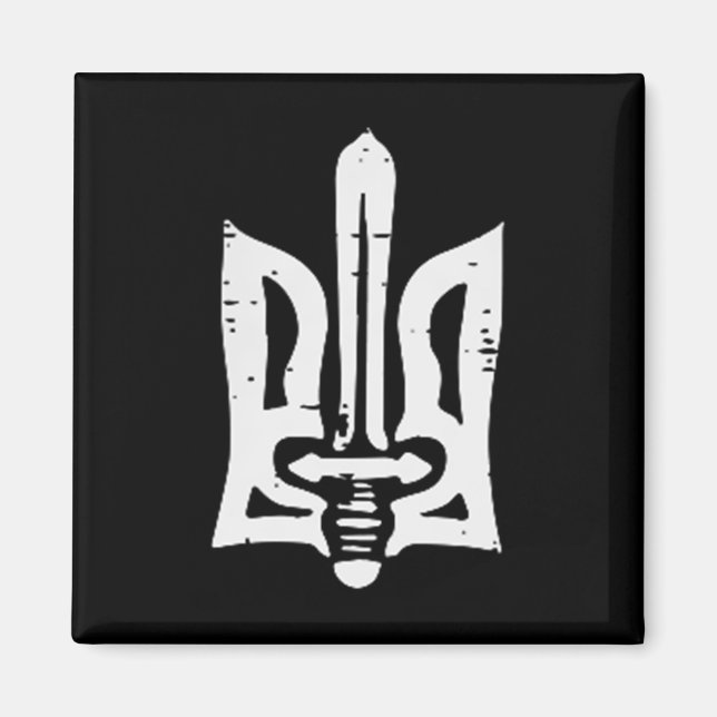 Imã Ucrânia Trident Sword Pocket Ucraniano Tryzub Wome (Frente)