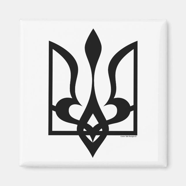 Imã Ucrânia / Tryzub - Magnet (Frente)