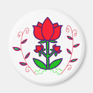 Imã Ucraniano Folk Art Motif - Árvore da Vida