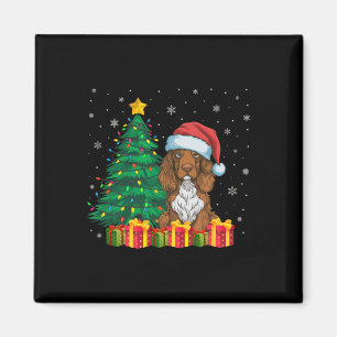 Imã Ugly Field Spaniel Santa Hat Cachorro