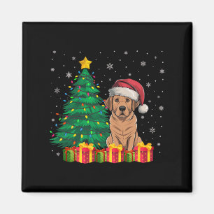 Imã Ugly Labrador Papai Noel Luz de Natal