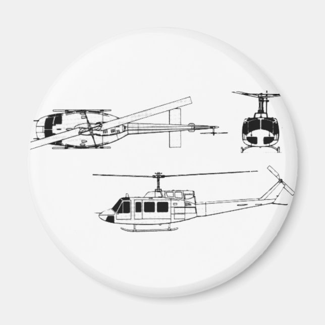 Imã UH1 Huey Blueprint (Iriquois) (Frente)
