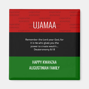Imã UJAMAA Personalizada Deut 8 18 Happy Kwanzaa 