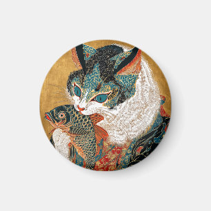 Imã Ukiyo-e Cat   Arte Japonesa