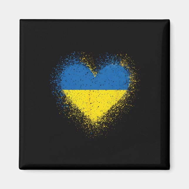 Imã Ukraine Flagge Herz Männer Frauen  (Frente)