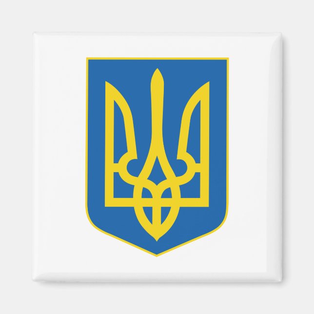 Imã Ukrainian Tryzub (Trident) - Coat of Arms  Magnet (Frente)
