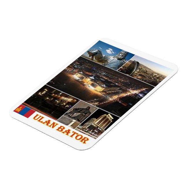Ímã Ulan Bator - Mongólia - Mosaico - Magnet (Left Side)