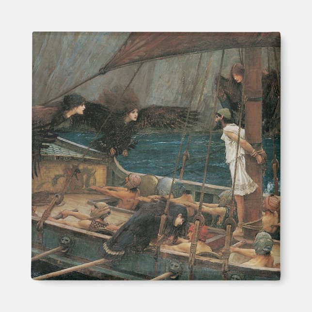 Imã Ulisses e as Sirens por John William Waterhouse (Frente)