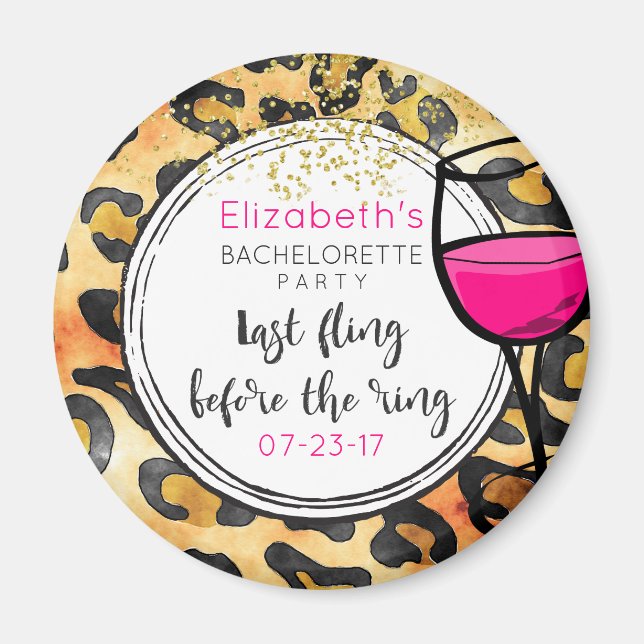 Imã Última farra antes do anel de solteira selvagem (Frente)