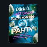 Ímã Última Festa de solteira Disco<br><div class="desc">Última Festa de solteira de Disco Divertida para começar a festa! Celebrar e honrar a noiva de estar com uma discoteca retrô vintage inspirou um tema de festa. Excelente maneira de começar a festa! Convide as damas de honra, a família e os amigos para uma festa de solteira memorável -...</div>