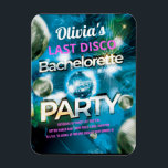 Ímã Última Festa de solteira Disco<br><div class="desc">Última Festa de solteira de Disco Divertida para começar a festa! Celebrar e honrar a noiva de estar com uma discoteca retrô vintage inspirou um tema de festa. Excelente maneira de começar a festa! Convide as damas de honra, a família e os amigos para uma festa de solteira memorável -...</div>