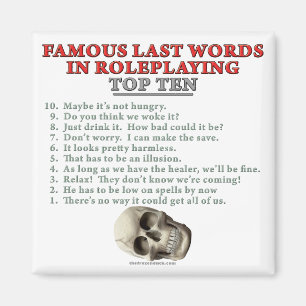 Imã Últimas Palavras Famosas em Reprodução: Dez Melhor