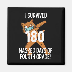 Imã Último Dia Da Escola 180 Dias Mascarados Do Quarto