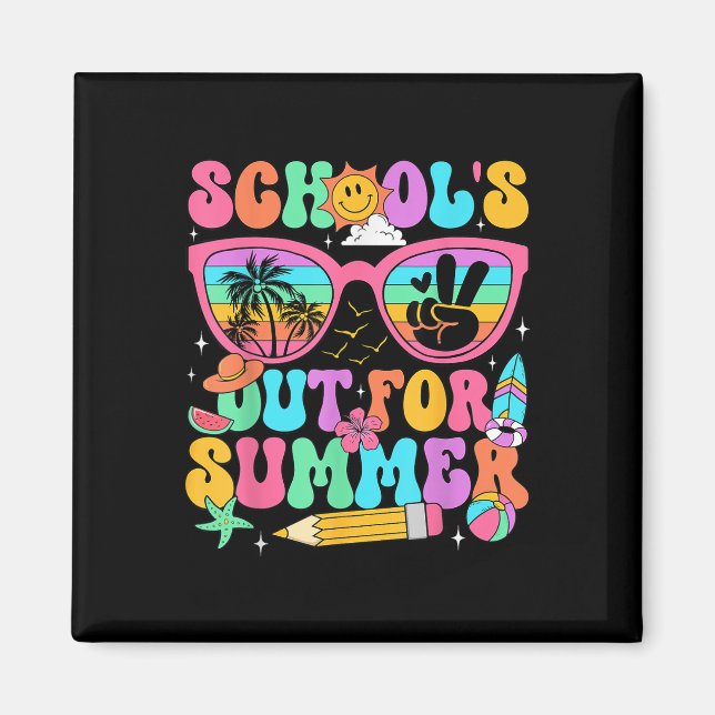 Imã Último Dia De Escolas De Professores No Verão (Frente)