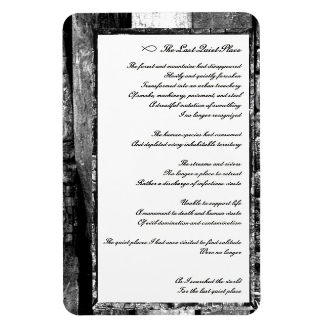 Ímã Último lugar silencioso (Vertical)