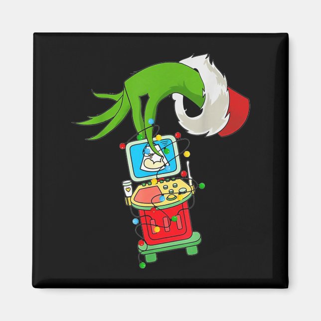 Imã Ultrasound Sonographer Merry Christmas Xmas Pajama (Frente)