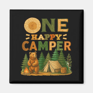 Imã Um Acampador Feliz Festa de Aniversário da Família
