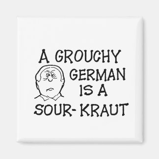 Imã Um Alemão Agrupado é um Magneta Sour-Kraut