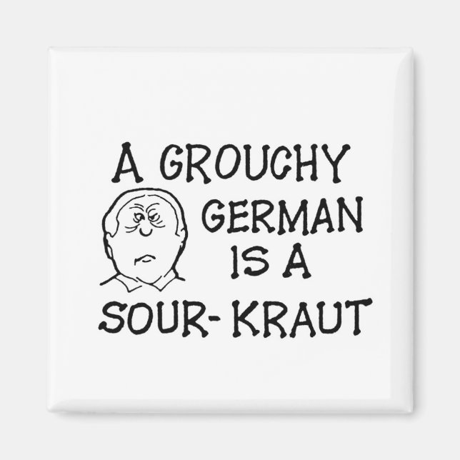 Imã Um Alemão Agrupado é um Magneta Sour-Kraut (Frente)