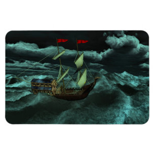 Ímã Um anã flexível do mar selvagem e tempestuoso