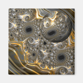 Imã Um Balé esférico em Prata e Dourado Magnet