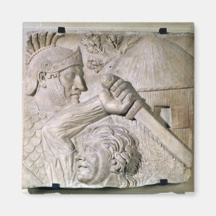Imã Um bárbaro que luta um legionary romano
