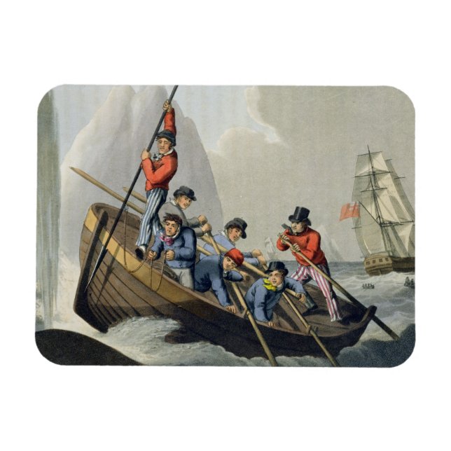Ímã Um barco atacando uma baleia, gravado por Matth (Horizontal)