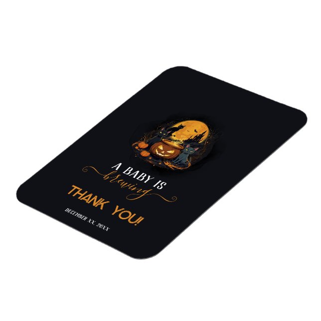 Ímã Um Bebê Está Fazendo Chá de fraldas De Halloween B (Left Side)