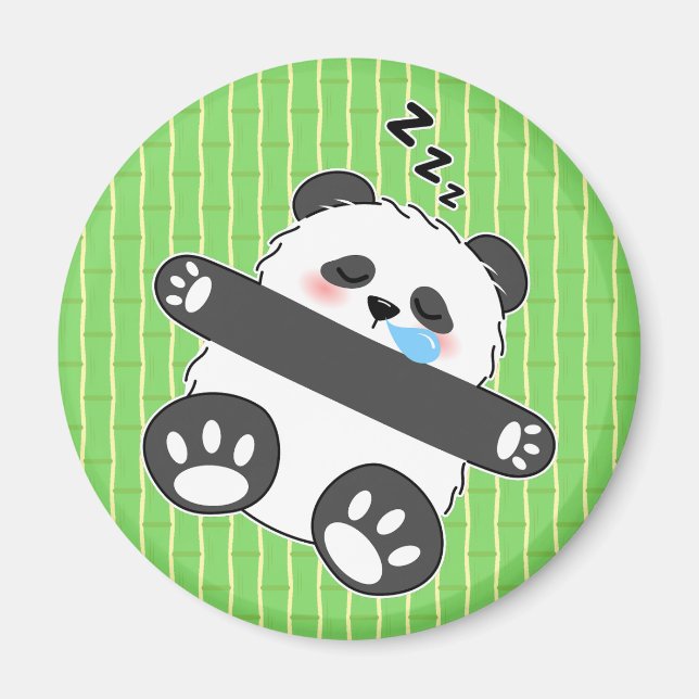 Imã Um Bebê Panda Fofo Dormindo Tranquilamente (Frente)