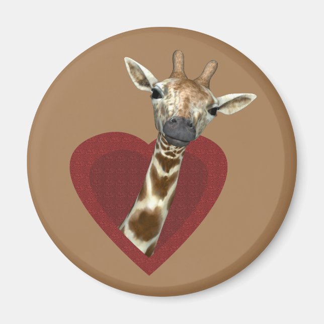 Imã Um Bom Coração Para Girafas (Frente)