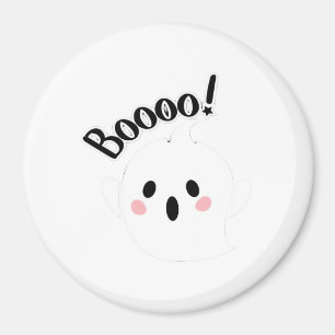 Imã Um Boo Branco Fofo Criativo Casual