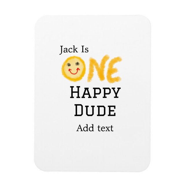 Ímã Um cara feliz 1rua feliz Aniversário sorrido amare (Vertical)