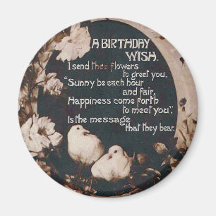 Imã Um Cartão-postal de Aniversários Desejados