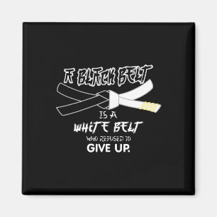 Imã Um Cinturão Negro É Uma Arte Marcial Taekwondo